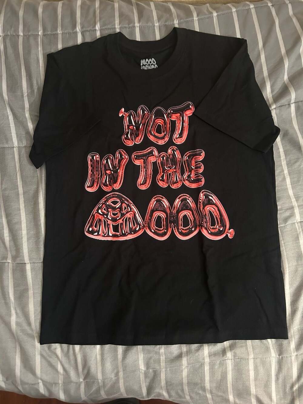 Mood Swings Not In The Mood Balloon Graphic T-Shirt Black Size L